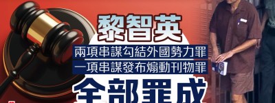 黎智英案依法定罪　彰顯公義不容挑釁