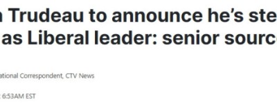 杜鲁多辞自由党领袖，继续任总理！国会休会至3月底！