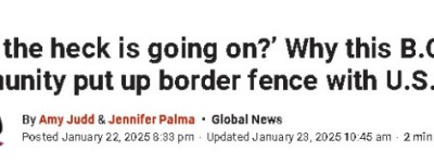 加美不設防邊界竟築起一段鐵絲網圍欄