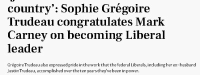 杜鲁多分居妻子发声：他全心全意为国家服务！为自由党骄傲！