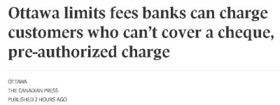 加拿大银行新规：2026年起个人账户这项收费最高10元！