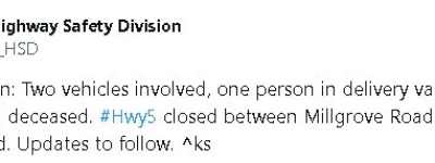 安省惨烈迎面相撞车祸，55岁送货司机身亡