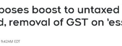 新民主党承诺为中低收入者减税！取消基本生活用品GST