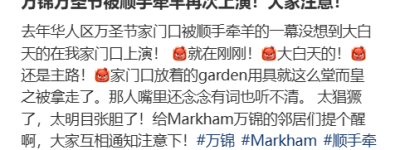 炸裂!万锦华人怒曝:长袍男子猖狂顺走门口这东西!多户遭”扫荡”!