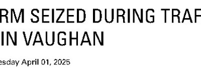 约克区警方路检缴获上膛枪支！31岁嫌犯原已被禁持枪！