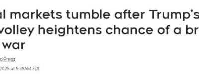 狂跌！特朗普关税引爆全球股市剧震！加股美股受重创！