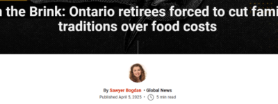 “食品成本失控”! 安省退休夫妇耗尽存款 被迫放弃家庭传统