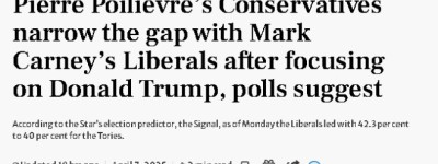 博励治竞选策略转向，保守党民调正在追平自由党