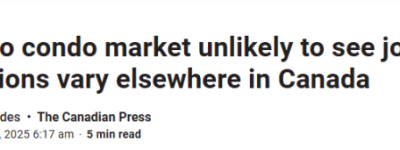 “全加拿大最糟”!多伦多公寓没人买:销量比平均低60%!反弹遥遥无期