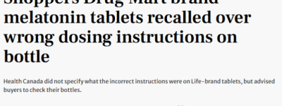 Shoppers Drug Mart保健品紧急召回！这些批次出问题了