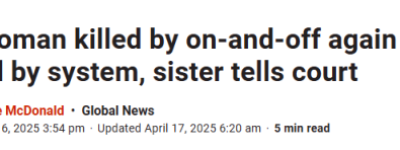 惨剧! 多伦多女子遭男友残忍捅死: 分分合合8年!4岁儿子当场目睹!