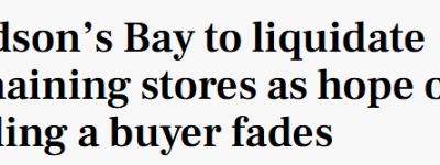 彻底终结!加拿大百货巨头剩余所有门店”挺不住”:明天起全面清货!