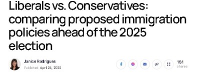 自由党VS保守党移民政纲对比：留学、工签、难民…谁更宽松？