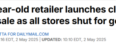 354年老店倒下! Hudson’s Bay全线3折清仓!6月15日恐彻底关门!