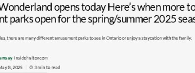 收藏！安省12大亲子乐园全解锁，Wonderland今日火热开园！