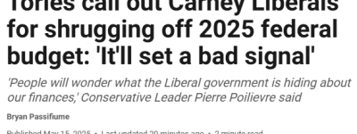 65年首次！卡尼政府拒交联邦预算案！博励治怒批：必须向国民交代