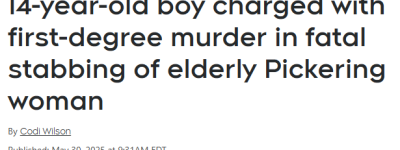 恐怖细节曝光！皮克林80岁女老师家门口修草，遭14岁少年乱刀捅死