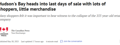 最后1天！多伦多人挤爆Hudson’s Bay挥泪告别，货架清空如”废墟”