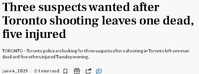 多伦多警方通缉Yorkdale枪击案3名嫌疑人！31岁死者坐轮椅！
