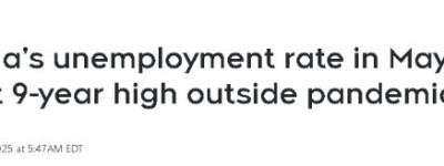 加拿大5月失业率飙至9年新高，160万人失业！找工作越来越难