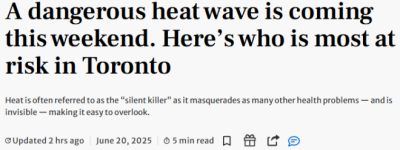 直逼45℃！多伦多周末迎今夏首轮”危险热浪”！6类人小心
