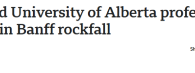 加拿大70岁退休大学教授在班芙山崩中丧命！校方发文悼念