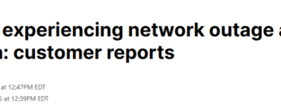 Rogers全國大範圍斷網超8000人報告