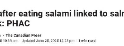 72人中毒！加拿大沙门氏菌疫情扩大！源于这款腊肠！