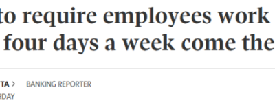 返岗潮来了! 加拿大又一家大银行宣布: 强制要求每周4天坐班!