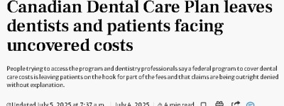 天大的坑！加拿大”免费”牙保陷阱多，100%报销，实际要自付15%