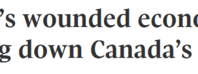 完蛋! 安省已成加拿大”病夫”, 拖垮全国经济增长!