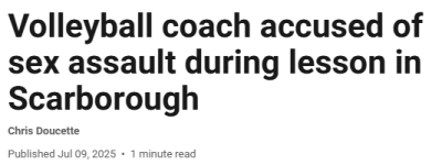 士嘉堡排球课惊爆性侵案：57岁华人教练被捕！来自万锦