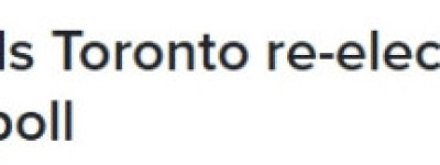 多伦多市选邹至蕙可轻松连任，除非那位出轨辞职的前市长卷土重来