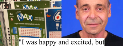 多伦多男子中$100万大奖后藏在心里, 没有立即和家人分享!