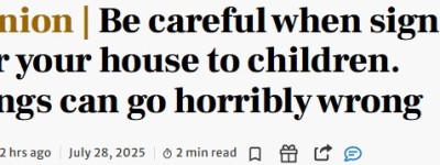 多伦多老母亲为避税将90万房产记在儿子名下，结果闹翻，人财两空