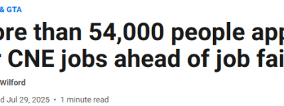 5.4万人在线申请CNE兼职又创纪录! 多伦多招聘会恐要挤爆!