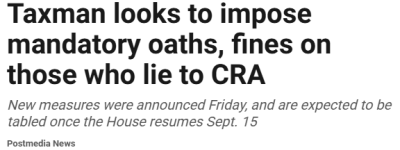 报税再不老实要出事! CRA拟推新规: 最高罚款$2.5万, 还可能坐牢