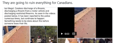 Brampton印度人在小镇肆意开枪, 射击路牌, 留下一地弹壳!