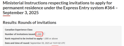 加拿大留学生移民所需的EE最新抽分公布!分数居高不下 1000人受邀