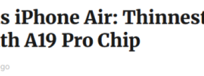 苹果全新iPhone Air发布: 史上最薄5.6mm! 加拿大售价$1449起