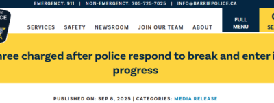 多伦多北边小城被盯上! 3名Brampton男子入室盗窃+撞警车+逆行!