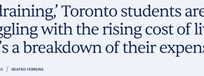 48%靠父母供! 多伦多读大学太烧钱: 学费、房租、伙食费到底多贵?