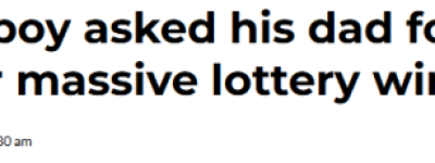 好家伙!加拿大华人爸爸中奖激动到”大脑宕机” 儿子已做好花钱计划