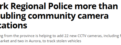 大多伦多新增22个监控摄像头! 位置曝光, 覆盖多个华人区!