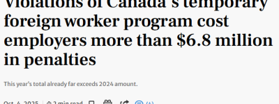 破纪录! 加拿大对这类雇主开出$680万罚单! 24家公司被处以禁令