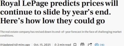 多伦多房价到年底预计再跌3%，专家：底部还没到，但不远了