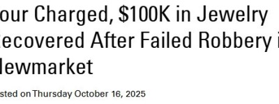 砸碎橱窗、袭击保安！UpperCanada商场10万珠宝追回1人在逃