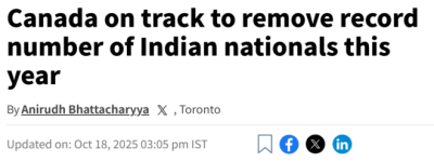 创纪录! 加拿大计划强制遣返30733人! 印度人、难民最多