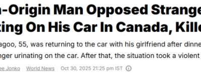 太惨! 加拿大55岁印度男子制止陌生人朝车小便被打死