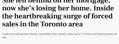 “强制出售”潮爆发! 士嘉堡房主漏缴一次房贷, 遭换锁赶出家